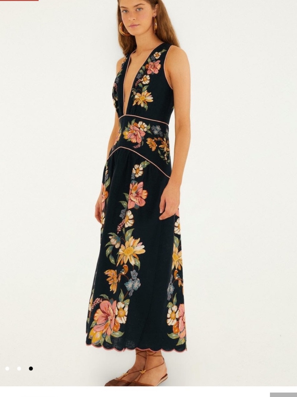 Farm Rio Maira Floral Midi Dress - S- EUC - Picture 13 of 13